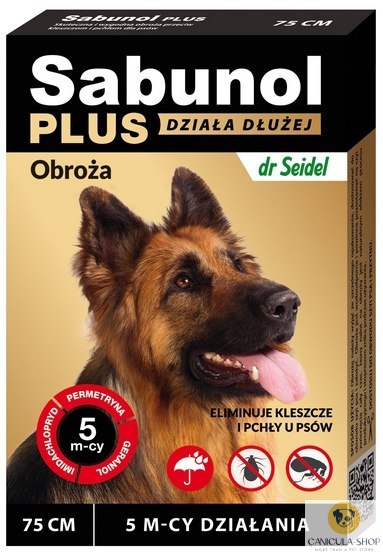 Sabunol Obroża Plus przeciw pchłom dla psa 75cm