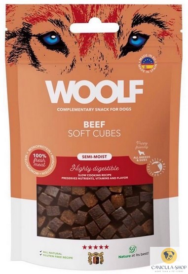 Woolf - Soft Cubes Monoprotein Beef 100g