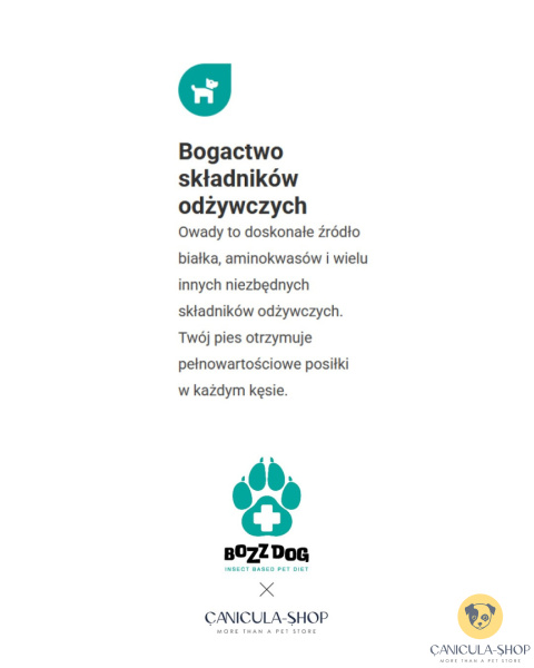 BozzDog – Skóra i sierść mokra karma dla psa z białka owadów 270g