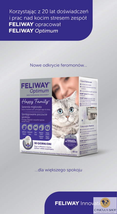Feliway Optimum - kocie feromony Zestaw Startowy (Dyfuzor+wkład)