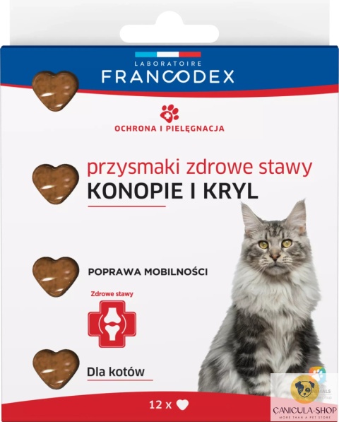 Francodex Przysmak dla kota na zdrowe stawy, kryl i olej konopny 12szt. [FR179607]