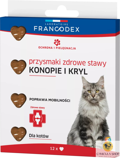 Francodex Przysmak dla kota na zdrowe stawy, kryl i olej konopny 12szt. [FR179607]