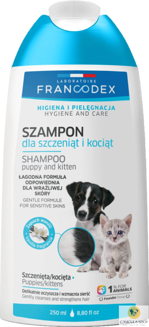 Francodex - Szampon dla szczeniąt i kociąt neutralne PH 250 ml [FR172448]