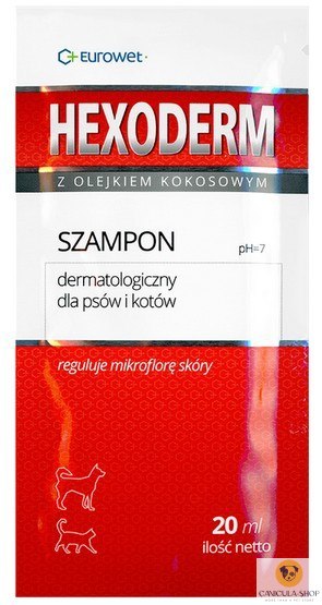 EUROWET Hexoderm - szampon dermatologiczny saszetka 20ml - 1 sztuka