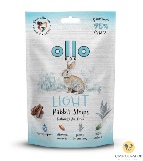 Ollo - Przysmak funkcjonalny dla psa Light Rabbit Strips 80g