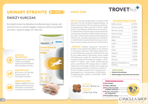 Trovet - ASD Urinary Struvite dla psa puszka 400g