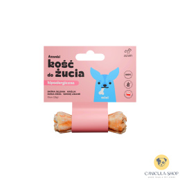 Azanki - Kość do żucia ze skóry końskiej z jagodami goji MINI 10cm