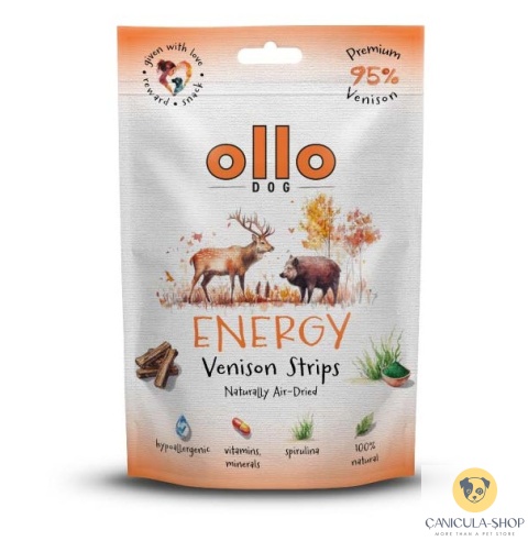 Ollo - Przysmak funkcjonalny dla psa Energy Venision Strips 80g